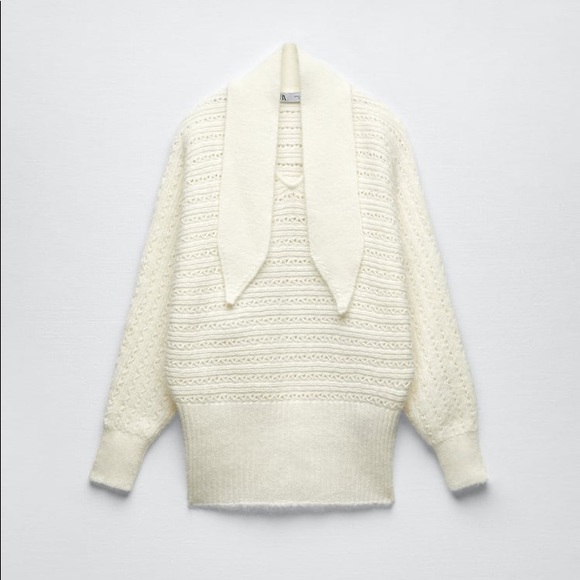 🌟Zara bow collar knit sweater - Picture 3 of 5